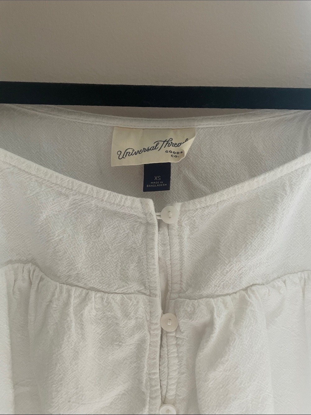 White Cotton Ruffle-Strap Sundress - Picture 2 of 3